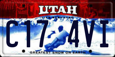 UT license plate C174VI