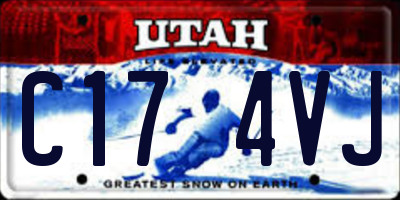 UT license plate C174VJ