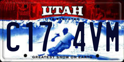 UT license plate C174VM