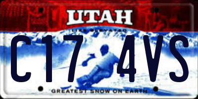 UT license plate C174VS