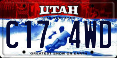 UT license plate C174WD