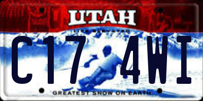 UT license plate C174WI
