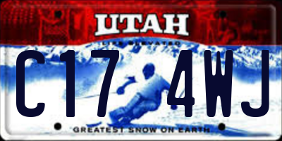 UT license plate C174WJ