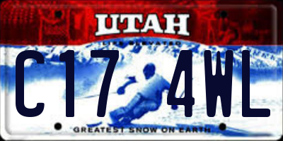 UT license plate C174WL
