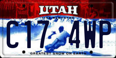 UT license plate C174WP