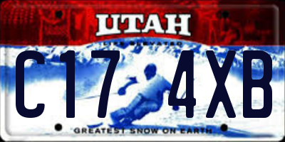 UT license plate C174XB