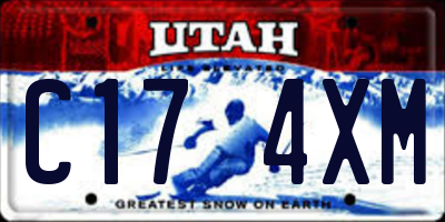 UT license plate C174XM