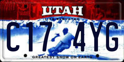 UT license plate C174YG