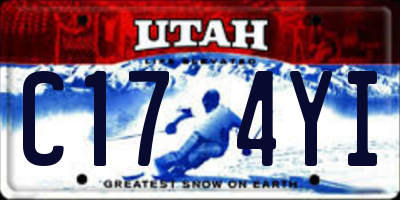 UT license plate C174YI