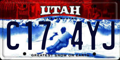 UT license plate C174YJ