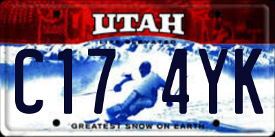 UT license plate C174YK