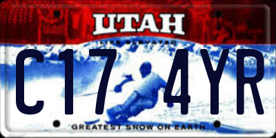UT license plate C174YR