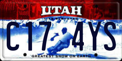 UT license plate C174YS