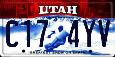 UT license plate C174YV