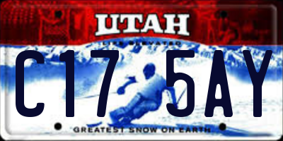 UT license plate C175AY