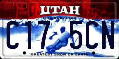 UT license plate C175CN