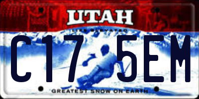 UT license plate C175EM