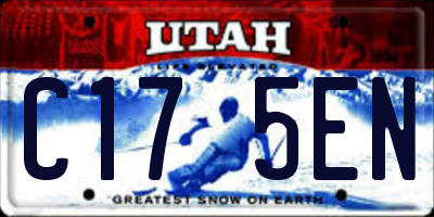 UT license plate C175EN