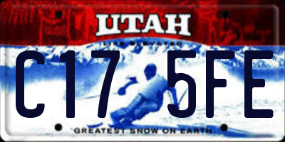 UT license plate C175FE