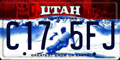 UT license plate C175FJ