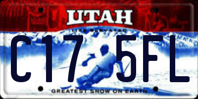 UT license plate C175FL