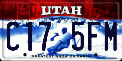 UT license plate C175FM