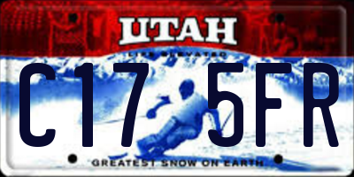 UT license plate C175FR