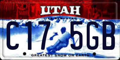 UT license plate C175GB