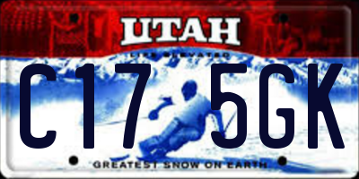 UT license plate C175GK
