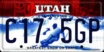UT license plate C175GP