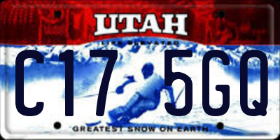UT license plate C175GQ