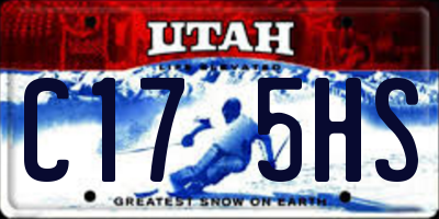 UT license plate C175HS