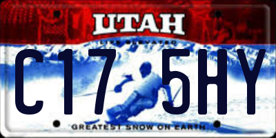 UT license plate C175HY