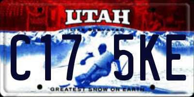 UT license plate C175KE
