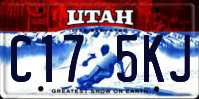 UT license plate C175KJ