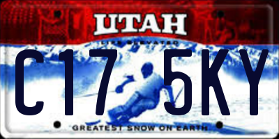 UT license plate C175KY