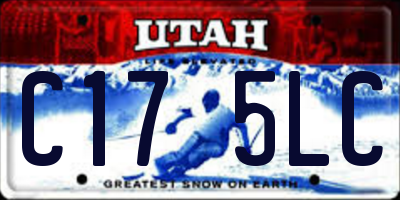 UT license plate C175LC