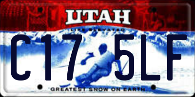 UT license plate C175LF