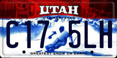 UT license plate C175LH