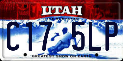 UT license plate C175LP