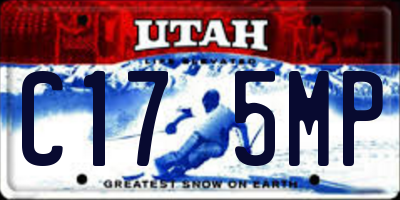 UT license plate C175MP