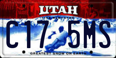 UT license plate C175MS