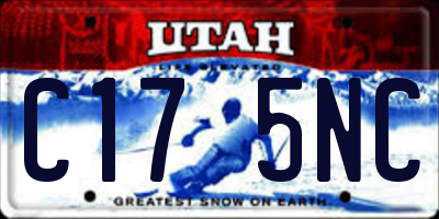 UT license plate C175NC