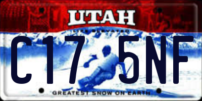 UT license plate C175NF