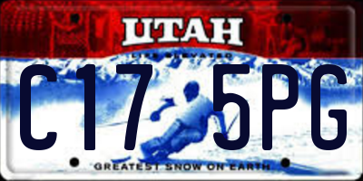 UT license plate C175PG