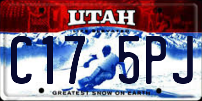 UT license plate C175PJ