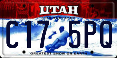 UT license plate C175PQ