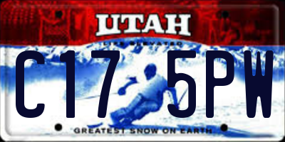 UT license plate C175PW