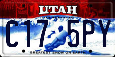 UT license plate C175PY