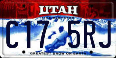 UT license plate C175RJ